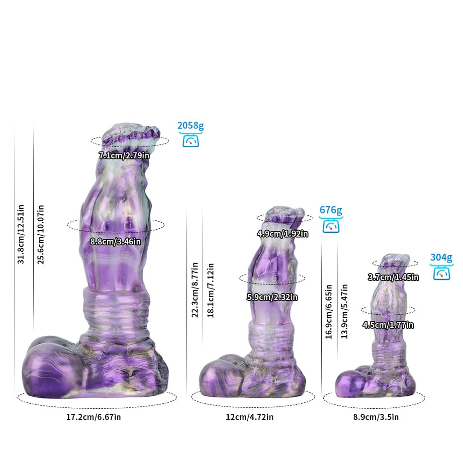 Gradient Purple Horse Dildo