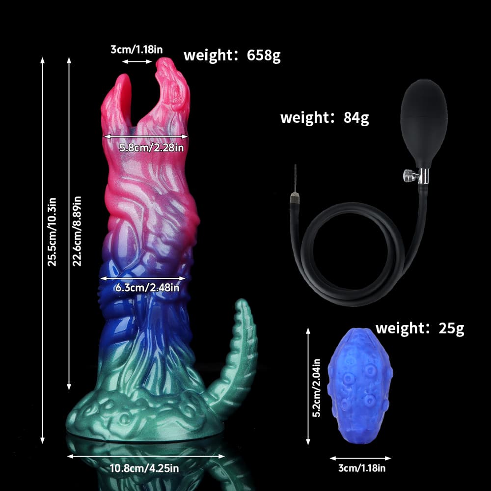 Dinosaur Inflatable Ovipositor Dildo（4Eggs）