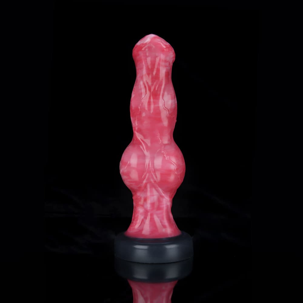 Skinny Dog  Rose Pink Dildo Animal Dildo Knot Dildo