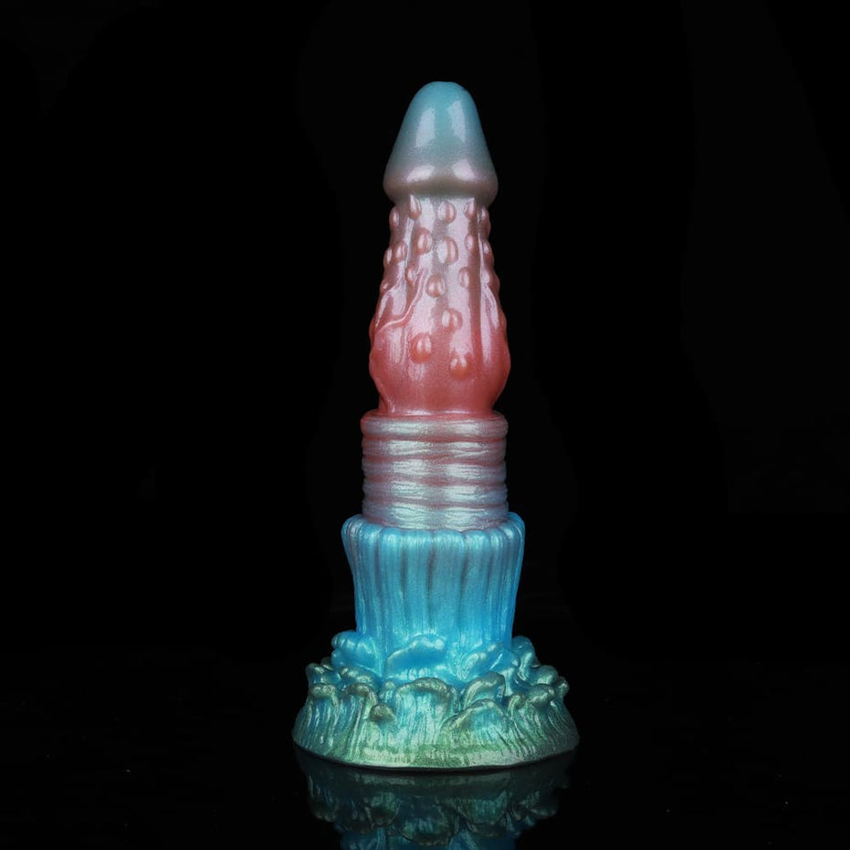 Spike Red Blue Green Electric Vibrating Dildo