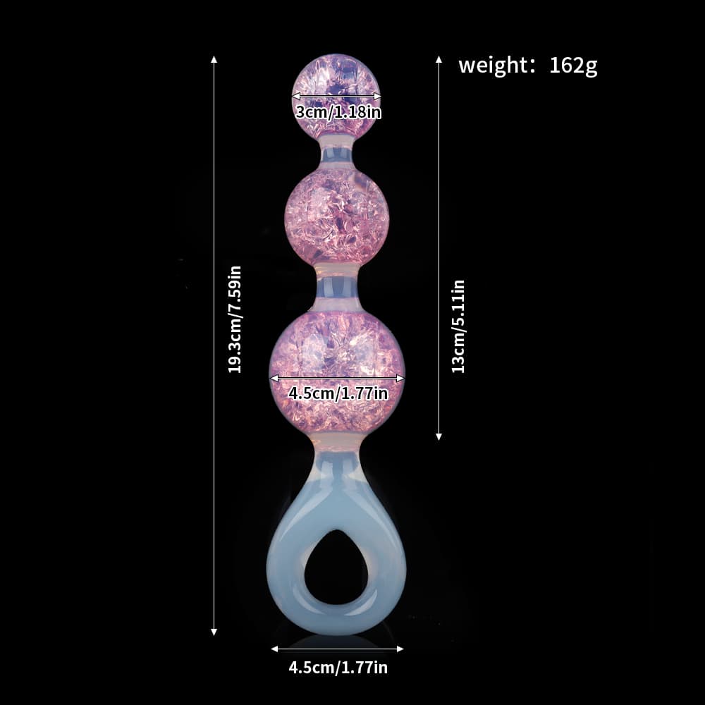 Crystal Butter Plug - 3 balls (2.5cm, 4cm, 5cm)