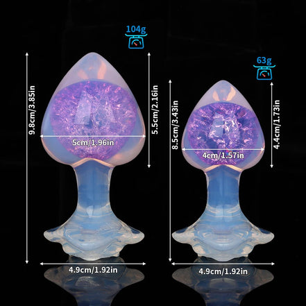 Peach Crystal Butt Plugs (Optional Accessories）