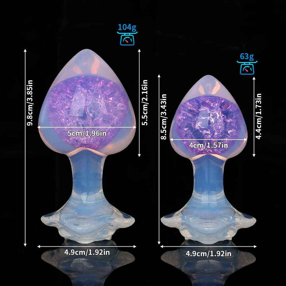 SPECIMEN-214: Peach Crystal Butt Plug | Voluptuous Tapered Design | Custom Luxury Accessories (Size M/L)