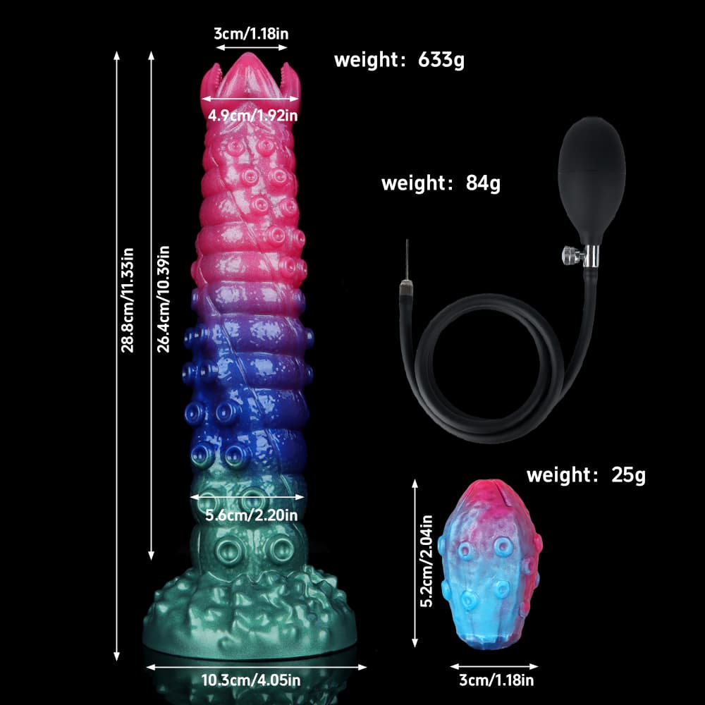 Elmo Inflatable Ovipositor Dildo（5 Eggs）