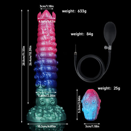 Elmo Inflatable Ovipositor Dildo（5 Eggs）