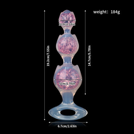 Flower Triple Crystal Butter Plug