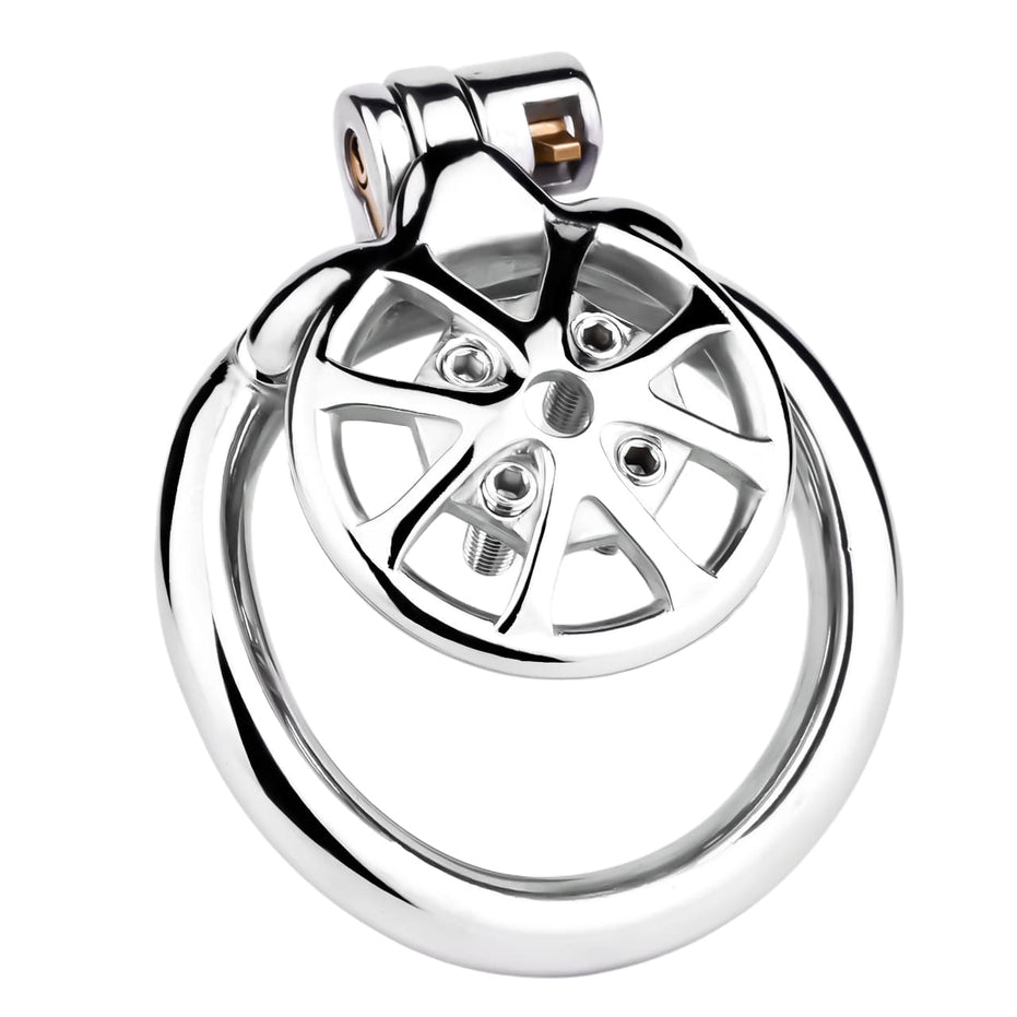 FRRK-247 Flat Cock Chastity Cage with Removable Determination Spikes