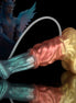 Neptune Red Blue Gold Dildo - Ejaculating Dildo