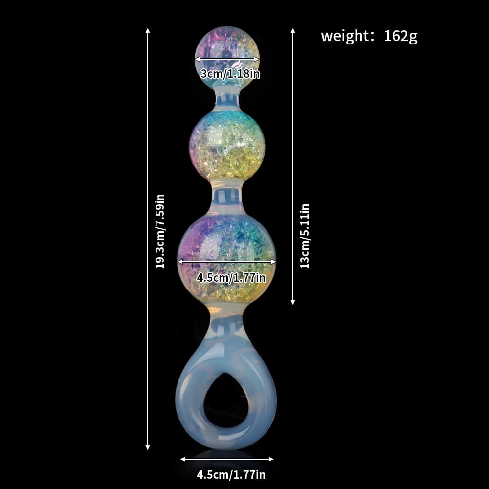 Crystal Butter Plug - 3 balls (2.5cm, 4cm, 5cm)