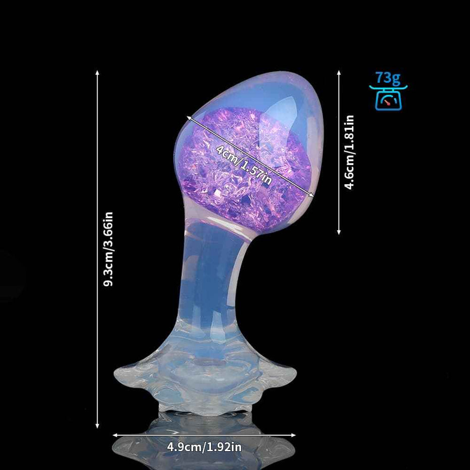 SPECIMEN-216: Wry Neck Crystal Butt Plug | Curved Ergonomic Design | Custom Luxury Accessories (Pink/Mixed/Purple/Blue)