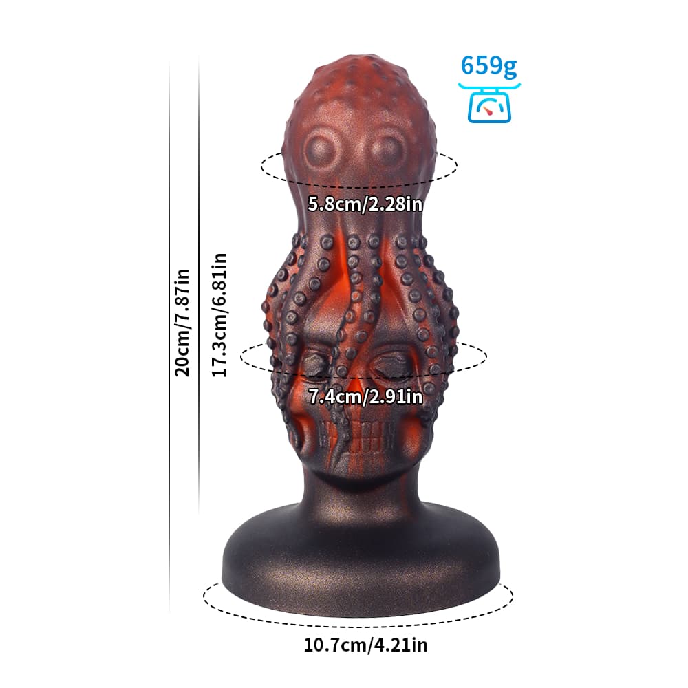 Octopus Skull Crimson Butter Plug