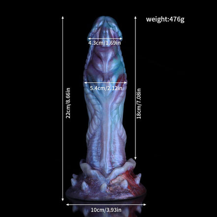 Alien Gradient Blue Purple Fantasy Dildo