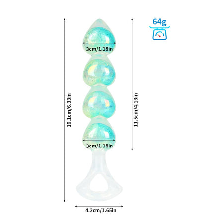 Four Hearts Crystal Butter Plug-3Colors