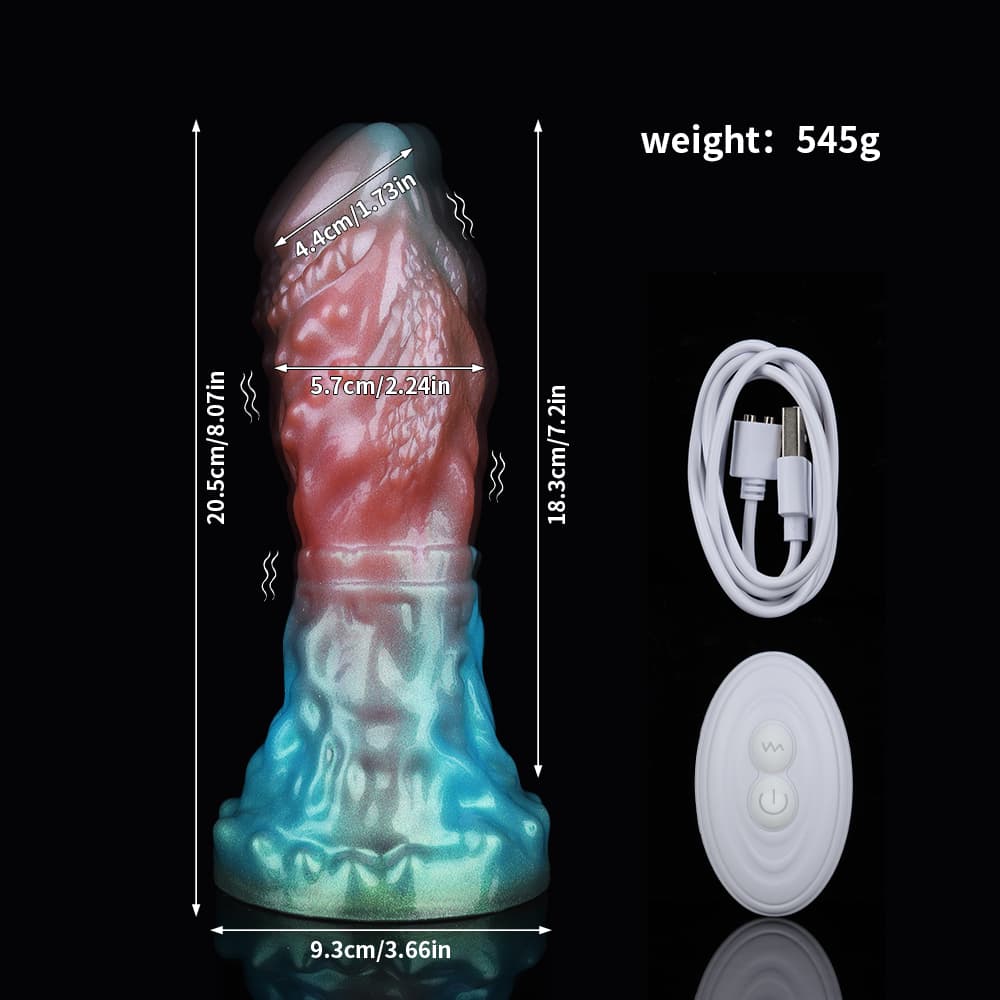 Capricorn Red Blue Green Electric Vibrating Dildo