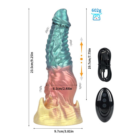 Ghostly Rainbow Thrusting Electric Dildo