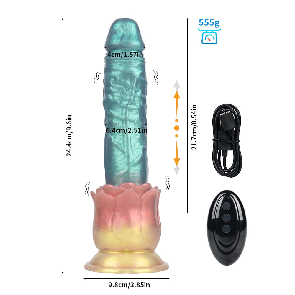 Rose Warrior Rainbow Thrusting Electric Dildo