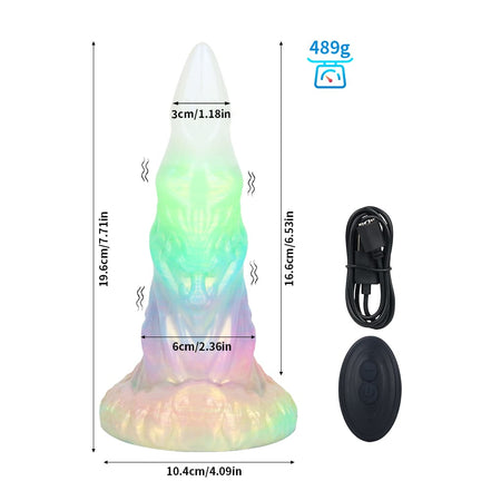 Cow Horn Luminous Electric Dildo