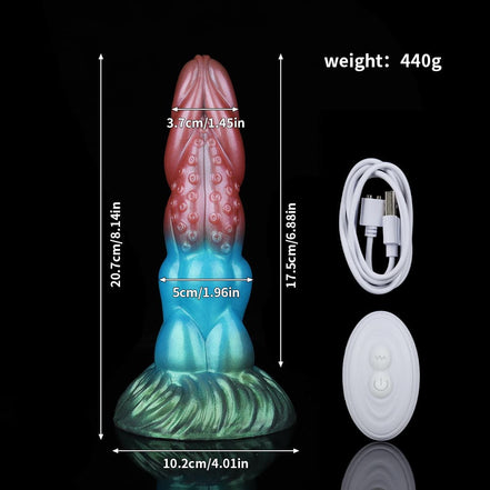 Space Bugs Yellow Green Electric Vibrating Dildo