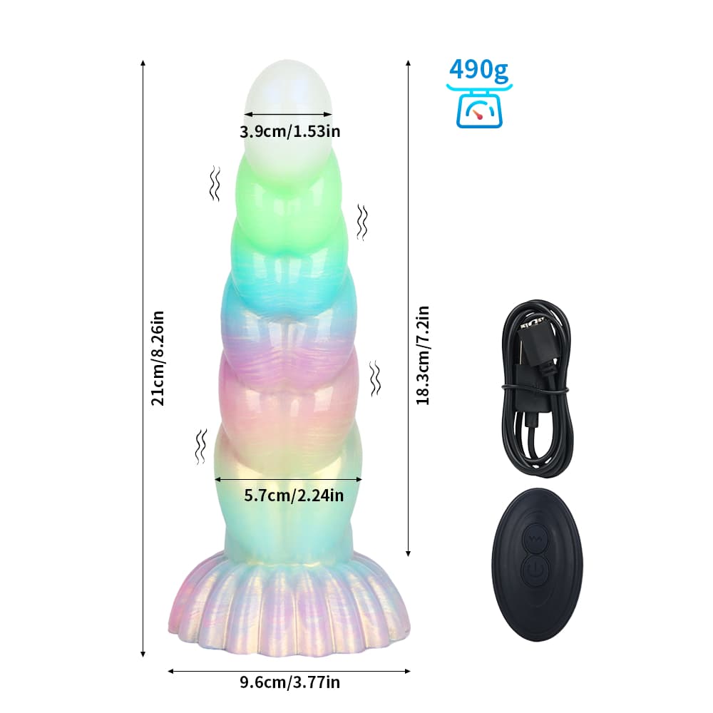 Twisted Luminous Electric Dildo