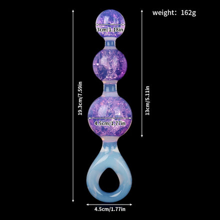 Crystal Butter Plug - 3 balls (2.5cm, 4cm, 5cm)