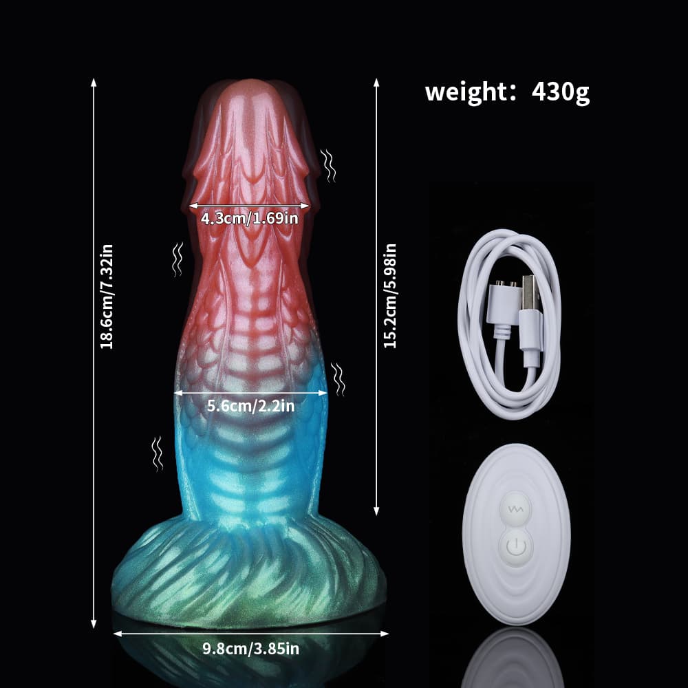 Kirin Red Blue Green Electric Vibrating Dildo