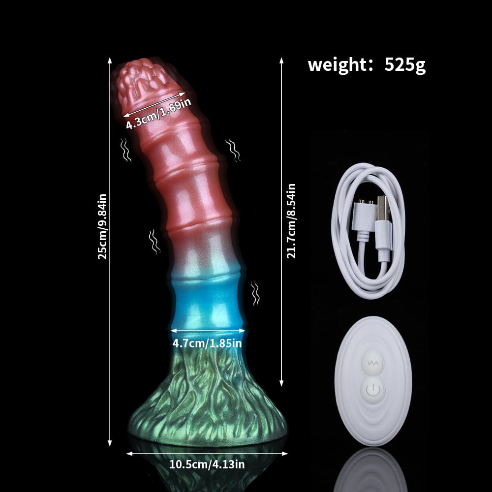 Spring Bamboo Shoots Red Blue Green Electric Vibrating Dildo