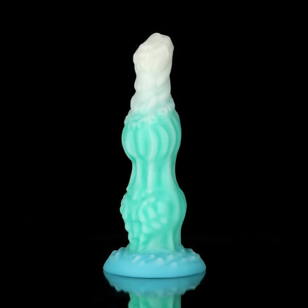 Dog Blue Green Knot Dildo