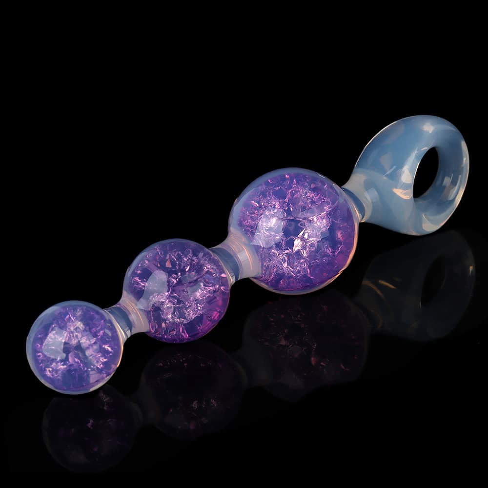 Crystal Butter Plug - 3 balls (2.5cm, 4cm, 5cm)