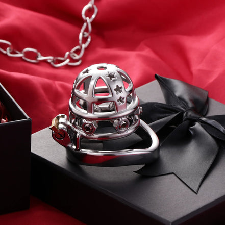 CB Lock Stainless Steel Metal Chastity Cage