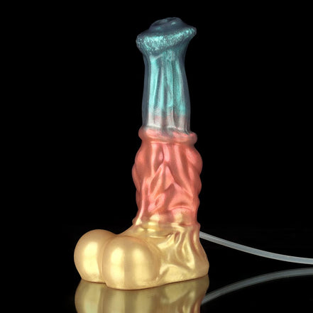 Neptune Red Blue Gold Dildo - Ejaculating Dildo