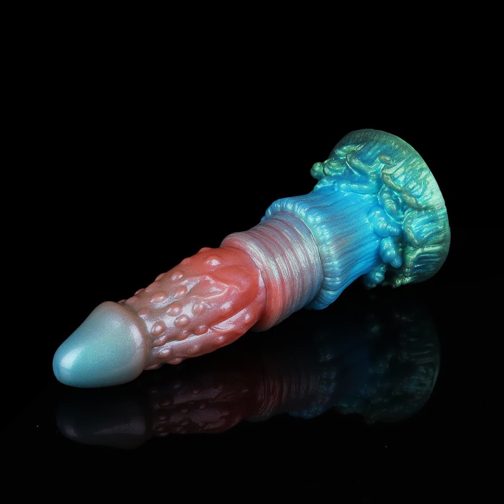 Spike Red Blue Green Electric Vibrating Dildo