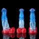 White Colt Blue Red  Fantasy Dildo-Knot Dildo
