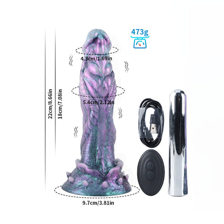 Alien Gradient Purple Fantasy Vibrating Dildo Gradient Purple