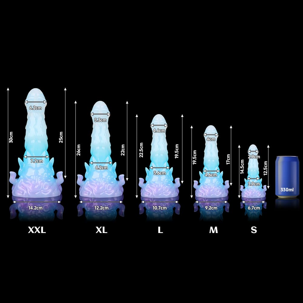 Paw Shaped Blue-Purple Gradient Dildo