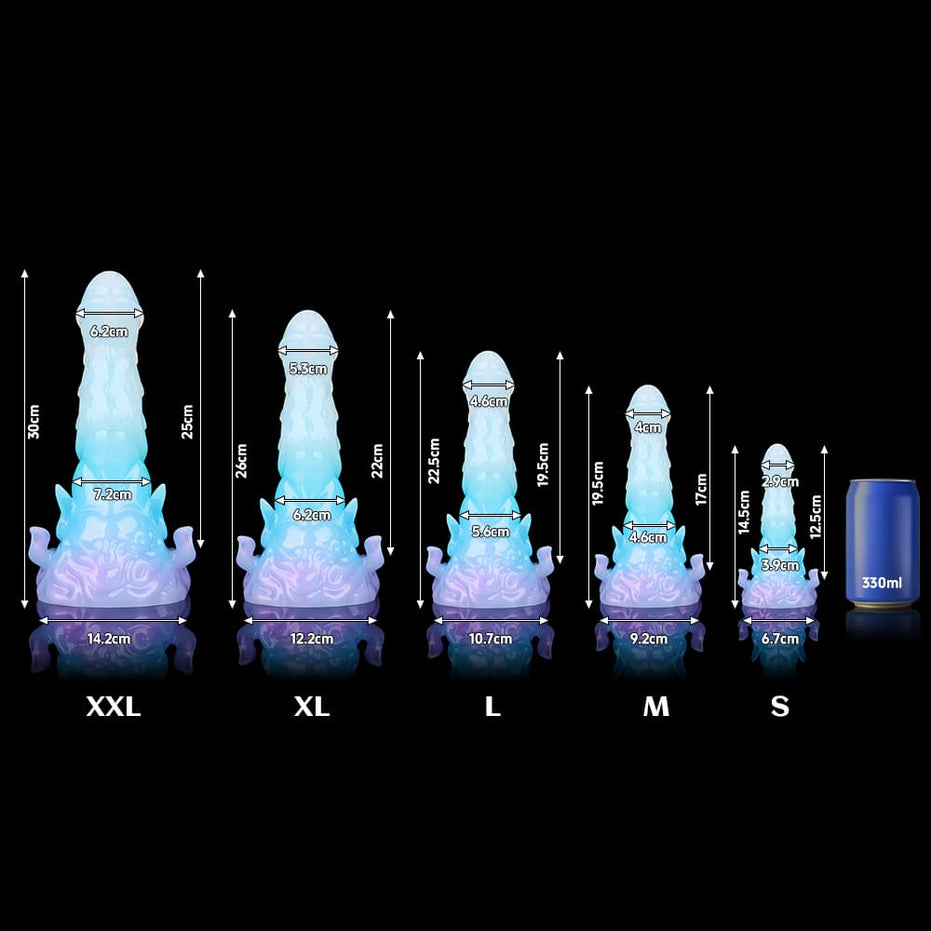 Paw Shaped Blue-Purple Gradient Dildo
