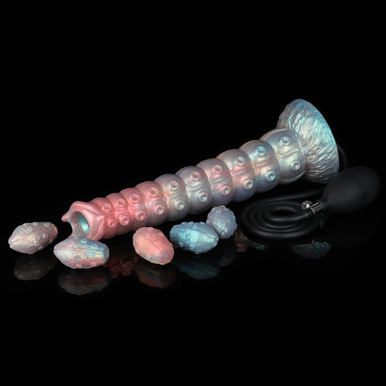 Darren Colorful Inflatable Ovipositor Dildo（5 Eggs）