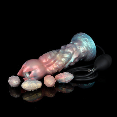 Edwiin Colorful Inflatable Ovipositor Dildo（4 Eggs）