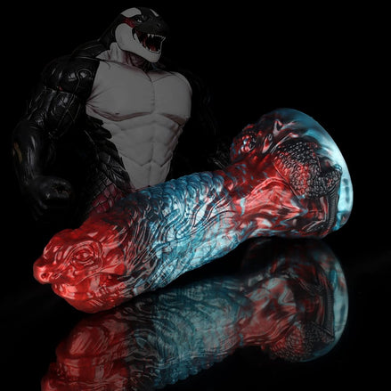 Dragon Kiss Gradient Red Blue Fantasy Dildo