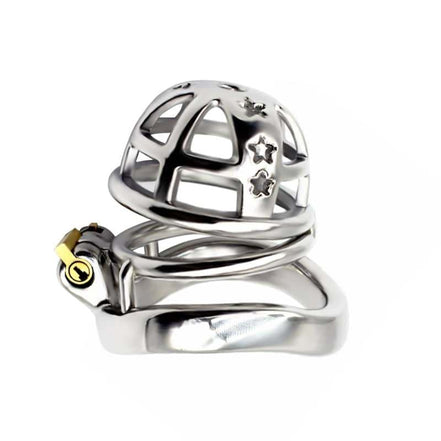 CB Lock Stainless Steel Metal Chastity Cage
