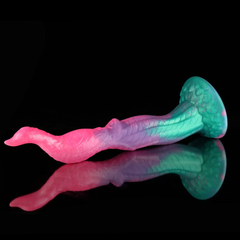 Peacock Black White Knot Dildo - Animal Dildo- Monster Dildo