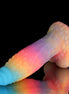 White Zephyr Blue Yellow Purple Dildo - Knot Dildo