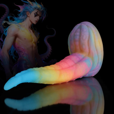 Octopus Tail Blue Yellow Purple Dildo