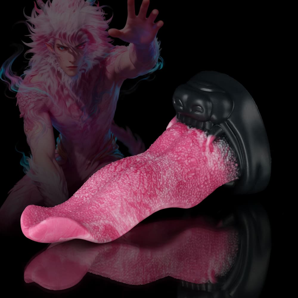 Wolf Tongue Rose Pink Fantasy Dildo