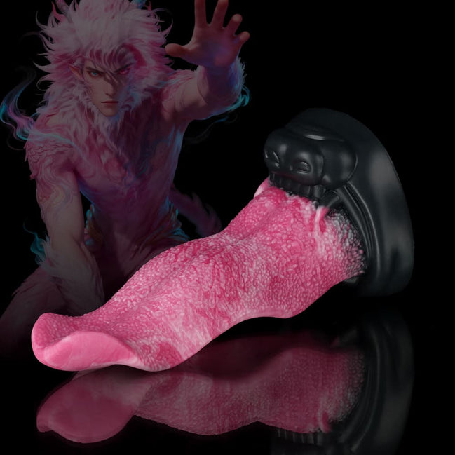Wolf Tongue Rose Pink Fantasy Dildo