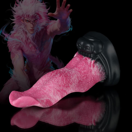 Wolf Tongue Rose Pink Fantasy Dildo