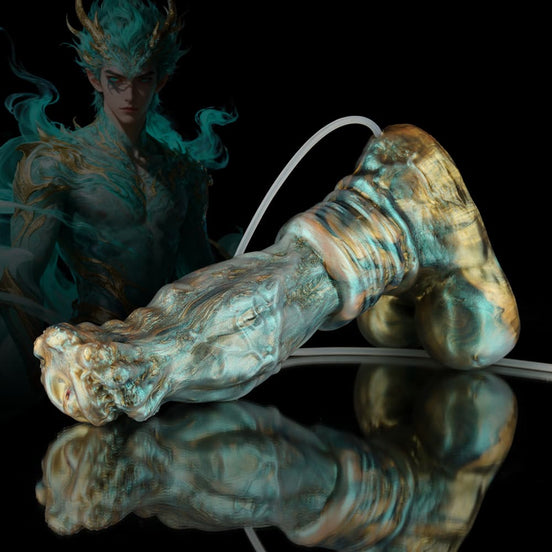 Luan Gradient Green  Knot Dildo - Ejaculating Dildo