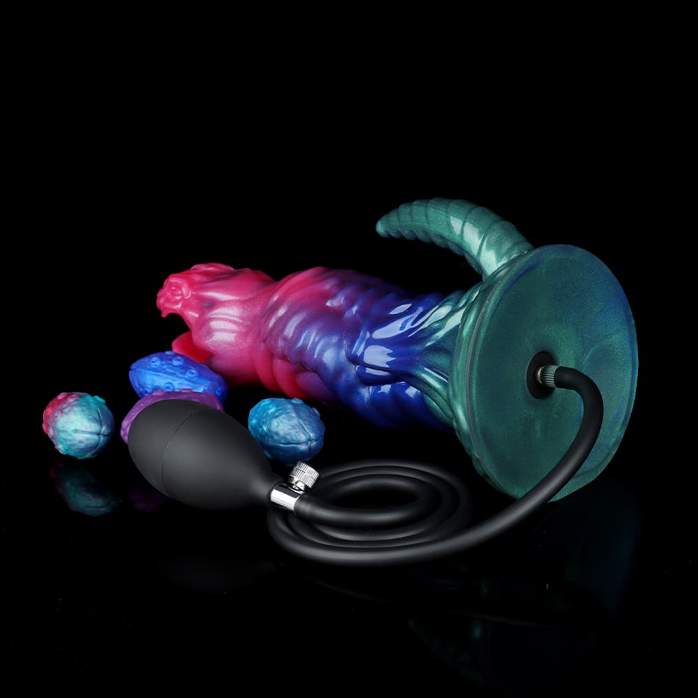 Dinosaur Inflatable Ovipositor Dildo（4Eggs）