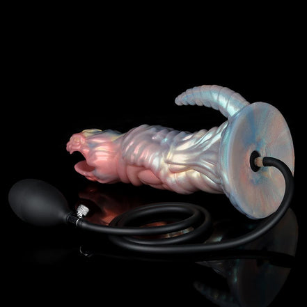 Colorful Dinosaur Inflatable Ovipositor Dildo (5 Eggs)