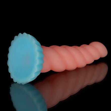 Twisted Pink Blue Dildo