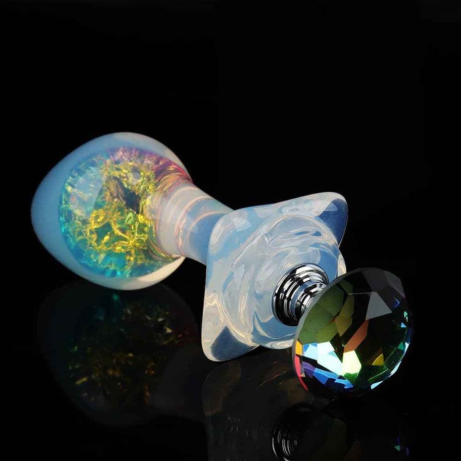 SPECIMEN-216: Wry Neck Crystal Butt Plug | Curved Ergonomic Design | Custom Luxury Accessories (Pink/Mixed/Purple/Blue)